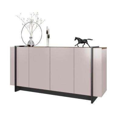 Imagem de Aparador Buffet Copacabana 4 Portas e Detalhe Tubo Metálico - Colibri 