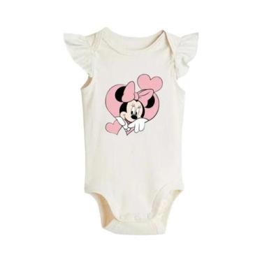 Imagem de Macacão De Verão Estampado Da Minnie Mouse Para Bebês Meninos E Menina