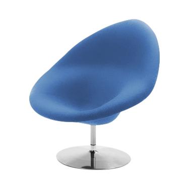 Imagem de Poltrona Design Gondula Suede Azul