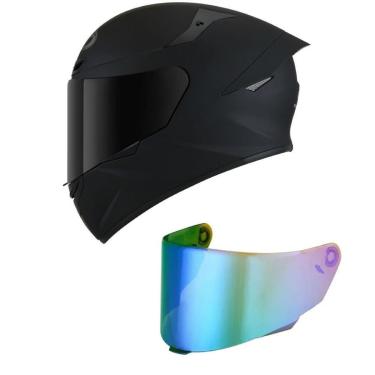 Imagem de Capacete Kyt Tt Course Plain Fosco Mais Viseira Camaleão-Masculino