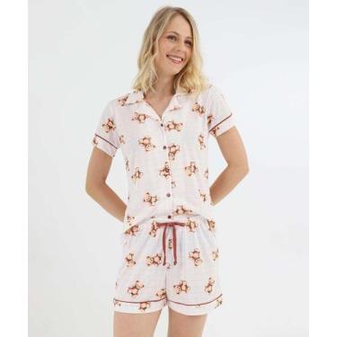 Imagem de Pijama Americano Feminino Ursos Marisa Off White-21045, Off white, M