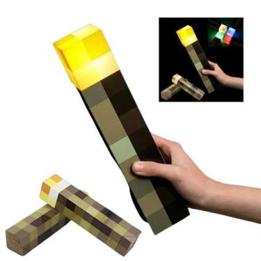 Imagem de Luminária Abajur Led Usb Recarregável Mundo Gamer RGB 4 Cores Lâmpada 