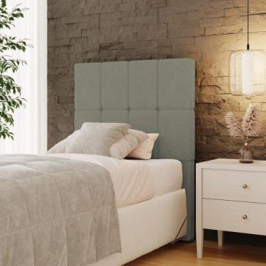 Imagem de Cabeceira Solteiro 90cm Linea Boucle Estofada Design Moderno para Quar
