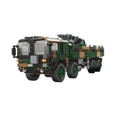 Imagem de Blocos De Montar DIY Série Militar Alemã: Trator HX-8 Elefant, Canhão 