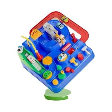 Imagem de Brinquedo Interativo De Trem E Foguete Com Pista De Carros De Corrida 