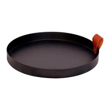 Imagem de Bandeja Decorativa Lisa Redonda Preta - ZUN2327 - Art House