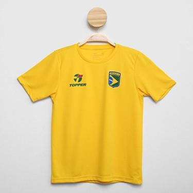 Imagem de Camisa Topper Seleção Brasil Infanto-Juvenil Masculina-Masculino