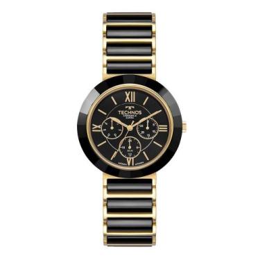 Imagem de Relógio Technos Feminino Ceramic Sapphire Dourado - 6p29amj-1p