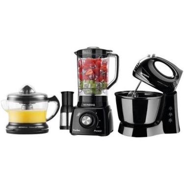Imagem de Kit Cozinha Mondial Liquidificador Batedeira E Espremedor KT-105-B