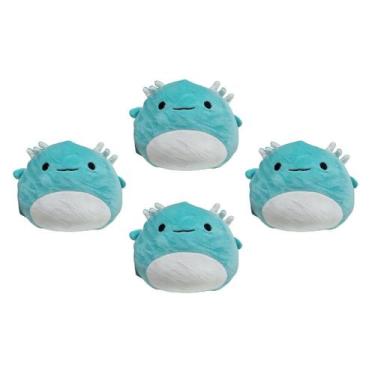Imagem de Kit 4x Brinquedos Pelúcia de Animais Axolote Azul - Ty Rara