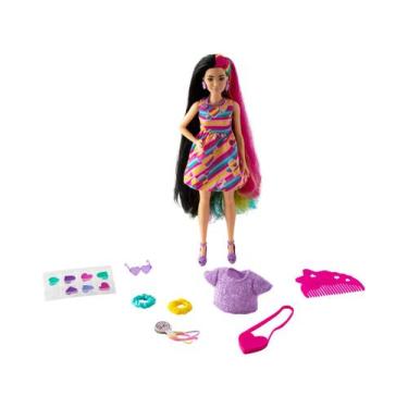 Imagem de Barbie Fashion Totally Hair DOLL Cabelo Colorido Coração Mattel HCM90,
