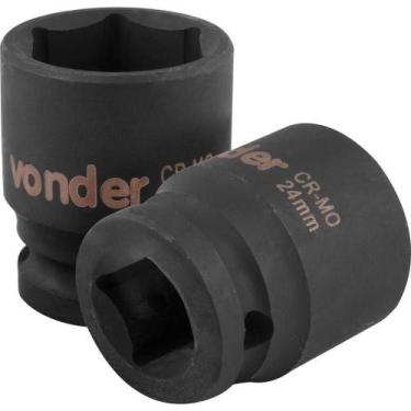 Imagem de Soquete De Impacto Sextavado 1/2" Vonder 24 Mm Aço Cromo Molibdênio Fo