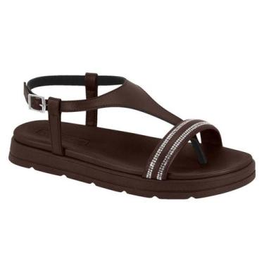 Imagem de Sandália Feminina Moleca Papete Flatform Brilho Original -, Chocolate,