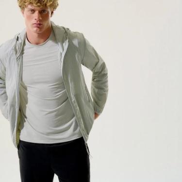 Imagem de Jaqueta Hering Esportiva Corta Vento Masculina, Cinza claro, XG