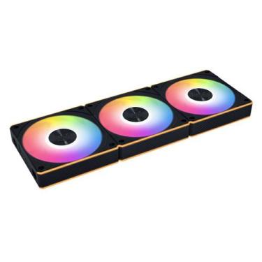 Imagem de Kit 3 fan 120mm lian li uni fan cl wireless reverse blade argb preto 1