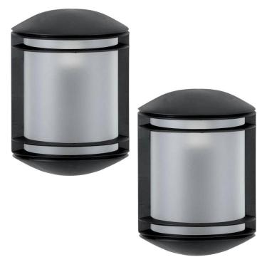 Imagem de Kit 2 Arandelas Elegance Preto Bivolt Luminária de Parede Lâmpada E27 Dital