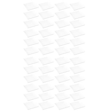 Imagem de 48 Pratos Quadrados Brancos Grandes 21cm Plástico Lanchonete Padaria Cozy Coza