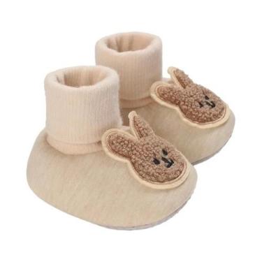 Imagem de Sapatos Para Bebês Com Design De Urso Em Cartoon, Isolamento De Algodã