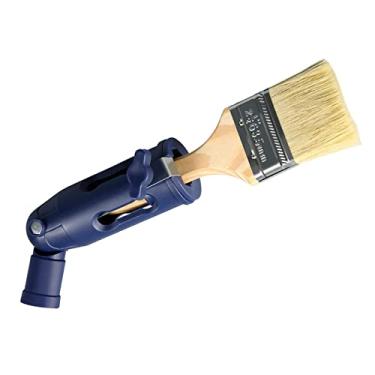 Imagem de Fenteer Extensor de suporte de pincel de pintura rosqueado extensão haste ferramenta de cabeça rotativa multi ângulo extensão de pincel de pintura para