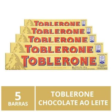 Imagem de Chocolate Toblerone, Ao Leite,  5 Barras De 100G