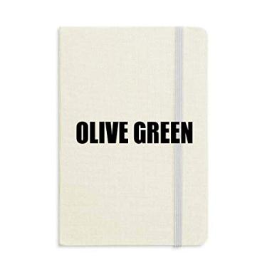 Imagem de Caderno com nome de cor verde oliva capa dura diário clássico A5 presente