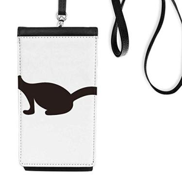 Imagem de Black Polecat Animal Portrayal Bolsa para celular com bolso preto