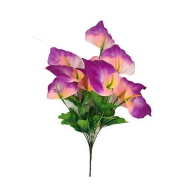 Imagem de Kit Com 3 Buquês De Antúrio Artificial 10 Flores Decoração - Pb Flores
