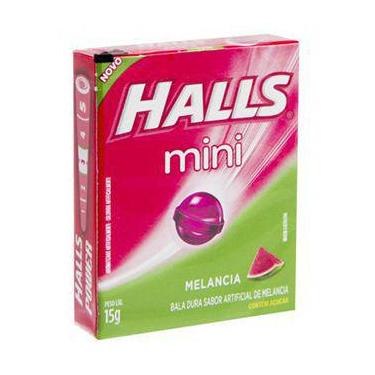 Imagem de Bala Halls Sem Açúcar Mini Melancia Contendo 18 Caixinhas De 15G Cada