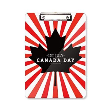 Imagem de Bloco de notas Happy Canada Day 4 de julho, pasta de folha de bordo preto A4