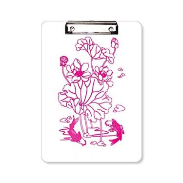 Imagem de Folha de lótus flor flor de lótus raiz de peixe água prancheta pasta placa de apoio A4