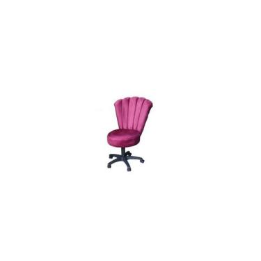 Imagem de Cadeira Mocho Joe Para Estética Veludo Rosa Pink Mz Decor - Mazzero De