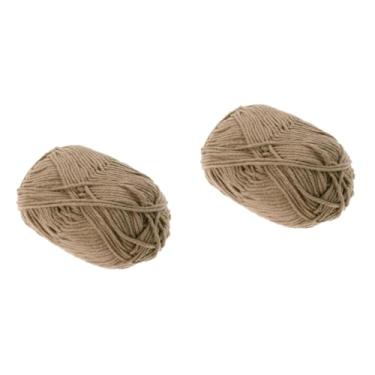 Imagem de Tofficu 2 Unidades projetos de crochê fio de algodão açúcar e creme fio grosso jogo de tricot fio de algodão para crochê fio de tricô suave fios de tricô fio de crochê leite