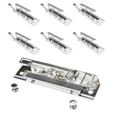 Imagem de HAHIYO Clipes metálicos prateados – Clipes de prancheta de rebite resistentes de 9 cm (pacote com 6), alavanca de alta aderência, montável, escritório/escola/casa