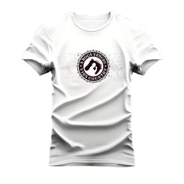 Imagem de Camiseta Plus Size 100% Algodão Estampada Unissex Shirt A Roça Venceu-Unissex