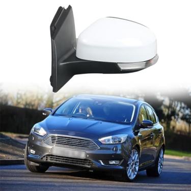 Imagem de Espelho de porta lateral do motorista adequado para Ford Focus 3 MK3 2012-2018 conjunto de espelho retrovisor para acessórios Ford Focus ajuste elétrico, luz de seta