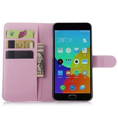 Imagem de Capa para MEIZU M2 NOTE Capa de couro com suporte carteira flip para MEIZU M2 NOTE Capa de proteção de telefone A capa com design simplificado