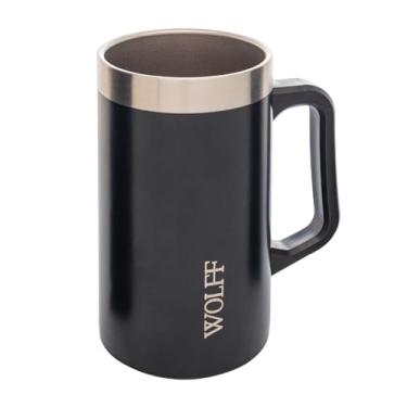 Imagem de WOLFF - Caneca Térmica para Cerveja 500ml em aço Inox Preto