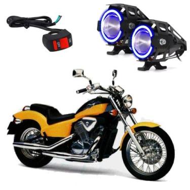Imagem de Kit Led Farol Milha Moto Honda VT 600C Shadow 1995 1996 1997 1998 1999
