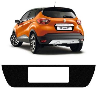 Imagem de Adesivo Fundo De Placa Renault Captur Protetor Preto Tuning - SPORTINO