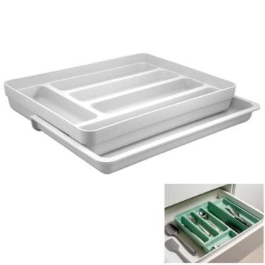 Imagem de Organizador De Gaveta Divisor Porta Talheres Extensível Cozinha Logic 