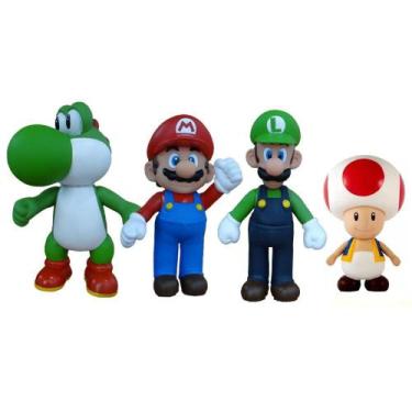 Imagem de Super Mario, Luigi, Yoshi E Toad - Kit 4 Bonecos Grandes - Super Size 