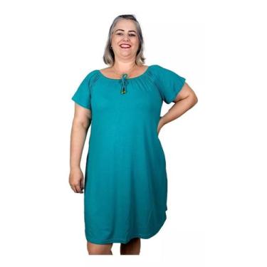 Imagem de Vestido Feminino Plus Size Ciganinha Manga Curta Midi - Coalizão Fashi
