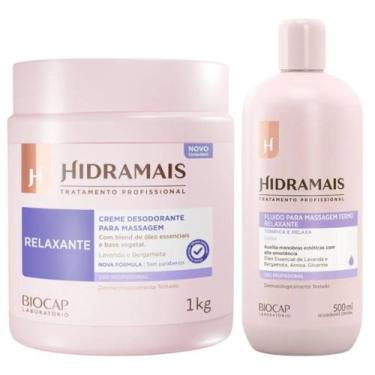 Imagem de Kit Hidramais 1 Creme massagem Relaxante 1kg 1 Fluido Massagem Termo R
