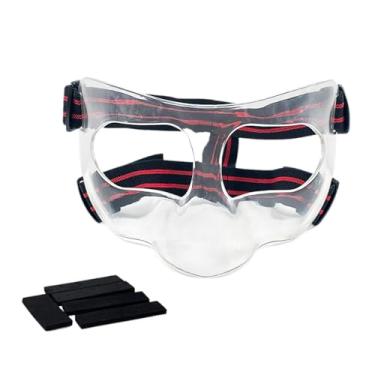 Imagem de Fancyes Máscara facial Protetor facial para nariz quebrado, com almofada de esponja Máscara inquebrável Protetor nasal para exercícios de futebol Fitness, Style B