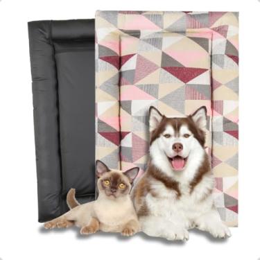 Imagem de Colchão Cachorro Grande Pet Impermeável 100x70 (Triângulo Rosa)