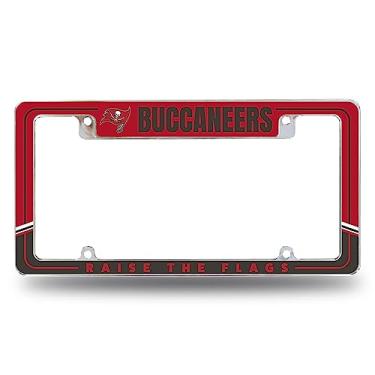 Imagem de Rico Industries NFL Football Tampa Bay Buccaneers Dois Tons 30,48 x 15,24 cm Cromado Moldura de Placa Automotiva para Carro/Caminhão/SUV