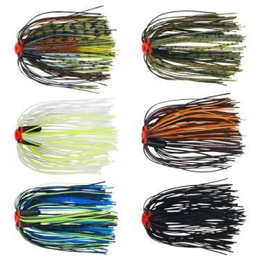 Imagem de Saias de silicone para pesca de robalo com chocalhos de tubo 50 fios Spinnerbait Buzzbaits Saias de substituição DIY Lula Jig Bass Spinner Isca Material para amarrar moscas