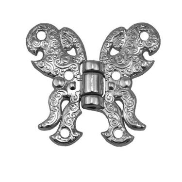 Imagem de Kit Dobradiça Borboleta Papilon 4 Peças Decoração P/ Caixas Mdf - Meta