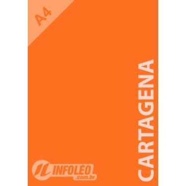 Imagem de Papel Color Plus A4 180 gramas Cartagena (Laranja), 50 Folhas