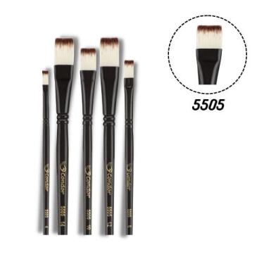 Imagem de Pincel Artístico Chato Kit com 5 Condor 5505, ,